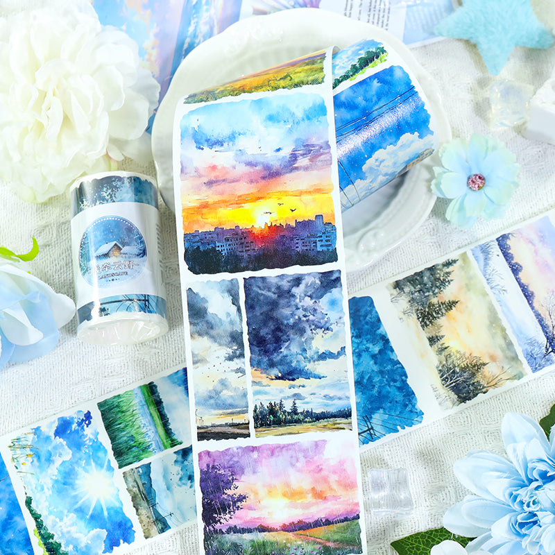Sky across vast land Washi Tape featuring sky designs for journaling, scrapbooking and collage