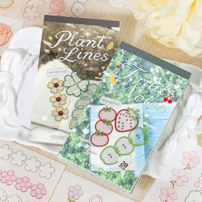Embroidered Color Market Series Sticker Book featuring red, book, and color designs for journaling, scrapbooking and collage