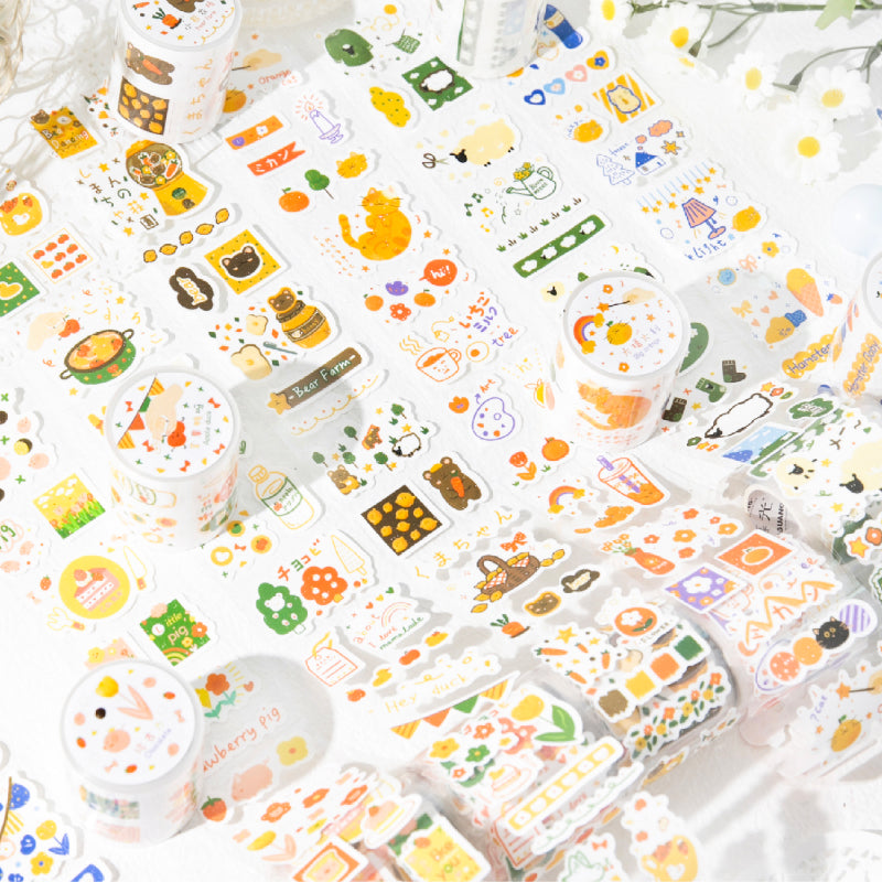 Lamb ranch Series Die Cutting Flash Self-adhesive Tape for journaling, scrapbooking and collage