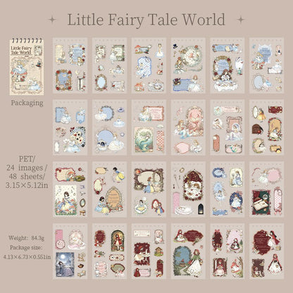 Little Fairy Tale World Series Sticker Book featuring fairy, tale, and book designs for journaling, scrapbooking and collage