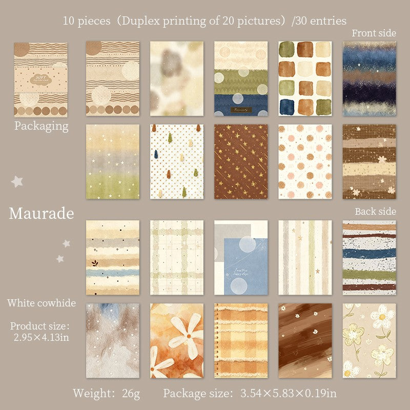 Soft Fog Color Card Writing Paper