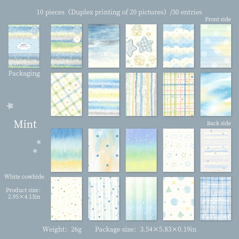 Soft Fog Color Card Writing Paper
