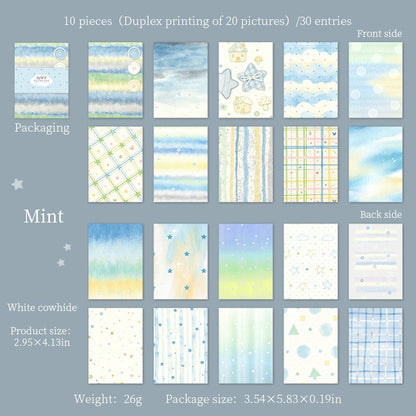 Soft Fog Color Card Writing Paper