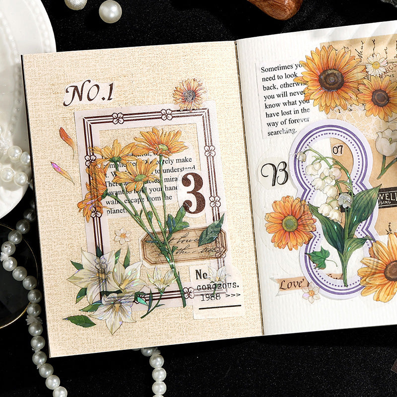 Years sewing flower Sticker