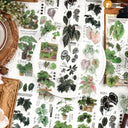 Botanical Green Plant Sticker Sheet – Aesthetic Nature Journaling & Scrapbook Sticker