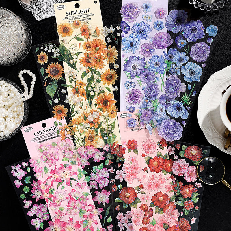 Years sewing flower Sticker
