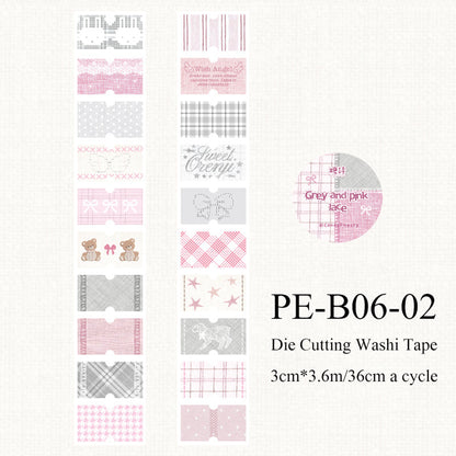 Handmade fabric label series Die Cutting Washi Tape