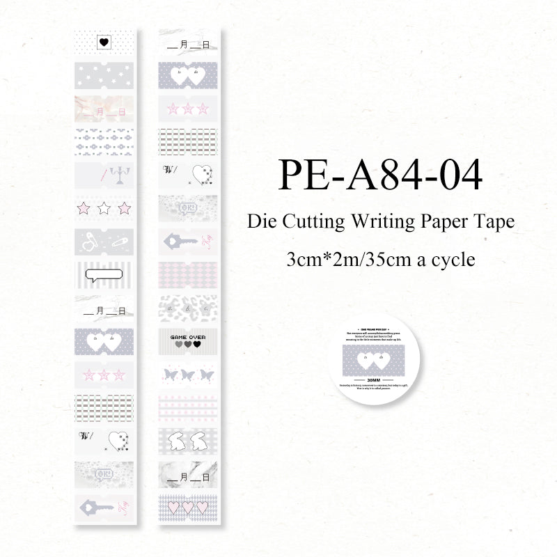 Showa Monologue series Die Cutting Writing Paper Tape