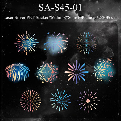 Starlit Night Fireworks Series Sticker