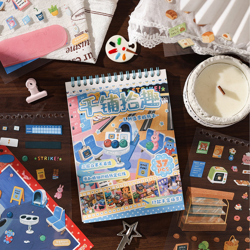Wondrous Structures Series 3D Sticker Book featuring book designs for journaling, scrapbooking and collage
