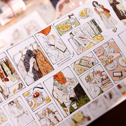Whole Roll 5.5cm*5m Grid Notes Die Cutting Washi/PET/Fog PET Tape for journaling, scrapbooking and collage