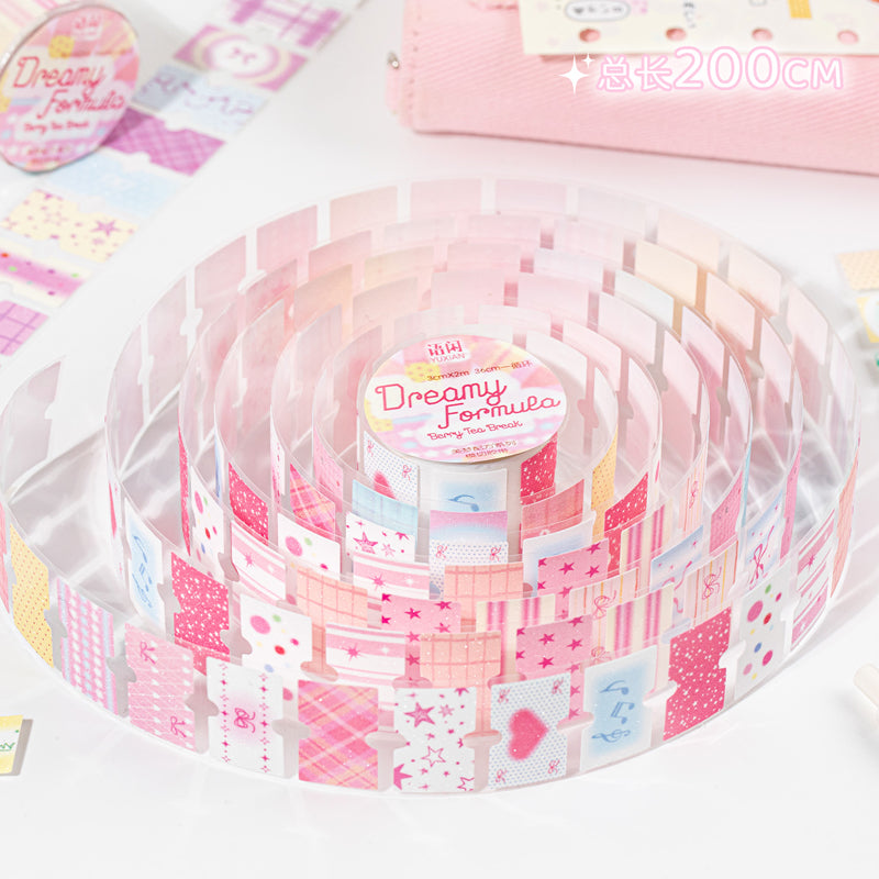 Dream Recipe Series Die Cutting Flash Self-adhesive Tape featuring dream designs for journaling, scrapbooking and collage