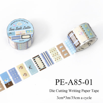 Afternoon Tea Melody Series Die Cutting Writing Paper Tape