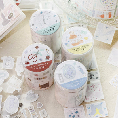 Collection of Stars Series Die Cutting Synthetic Paper Tape featuring star designs for journaling, scrapbooking and collage