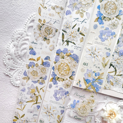 Whole Roll 6cm*5m Blue Mood Washi/PET Tape