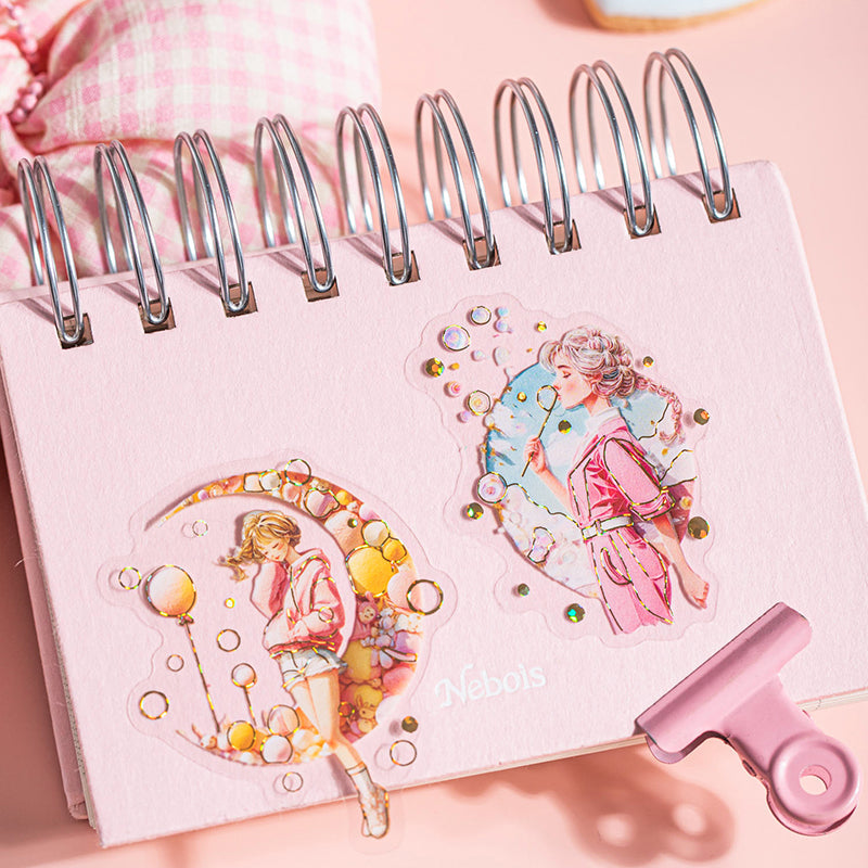 Star Island Wandering Series Sticker featuring island, and star designs for journaling, scrapbooking and collage