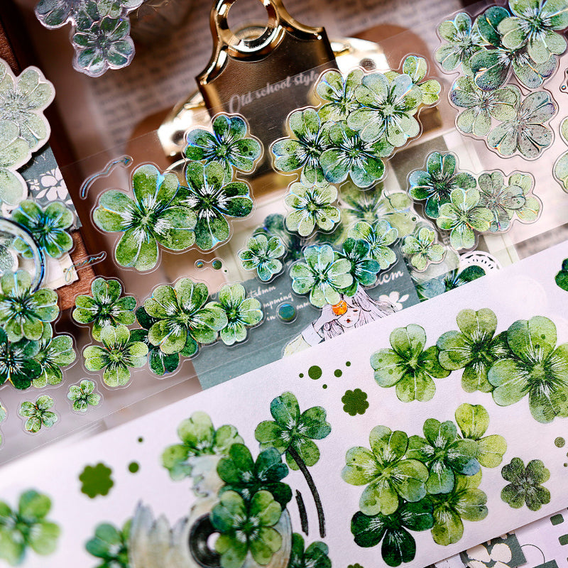 Four Leaf Clover Die-Cutting Washi Tape - Sample 200cm