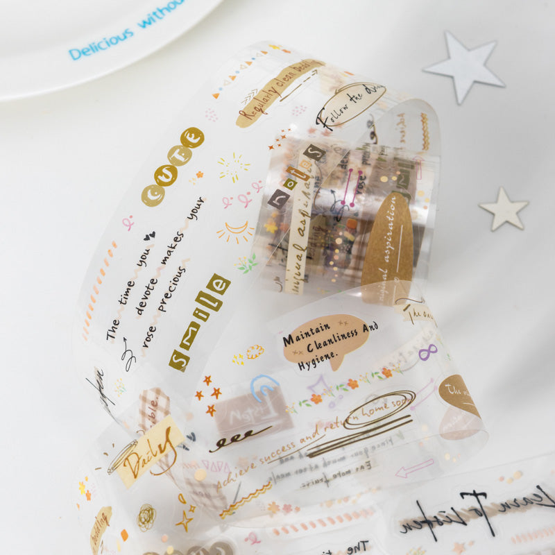 Whispers of life series Die Cutting PET Tape for journaling, scrapbooking and collage