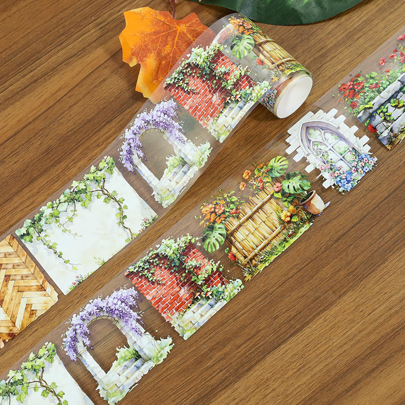 Vines entwine the wall PET Tape for journaling, scrapbooking and collage