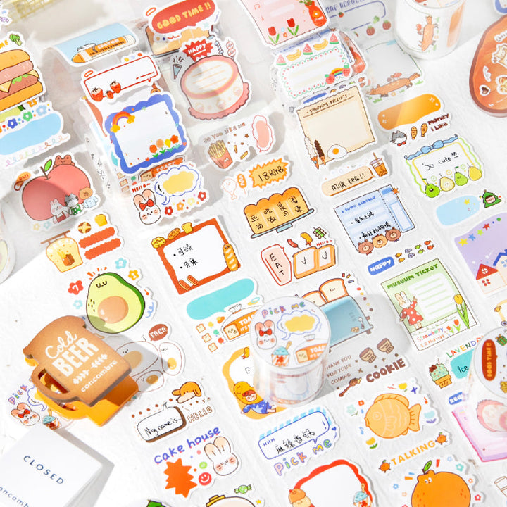 Cute fun frame Series Die Cutting Self-adhesive Tape for journaling, scrapbooking and collage