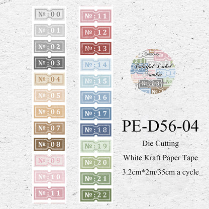 Label Element Series Die Cutting White Kraft Paper Tape