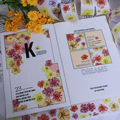 Flower bloom Die-Cutting Washi Tape - Sample 200cm