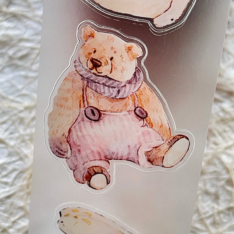 4cm*333cm Cute doll Die Cutting Washi/PET/Fog PET Tape for journaling, scrapbooking and collage