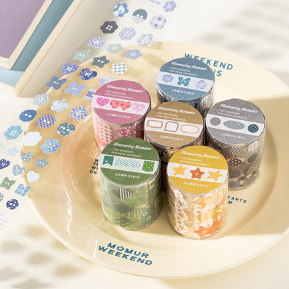 Glimmering Moments Series Die Cutting Self-adhesive Tape for journaling, scrapbooking and collage