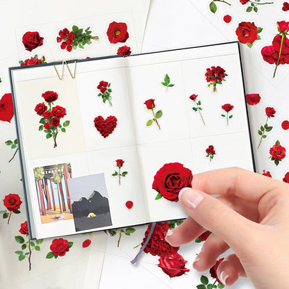 Scorching Red Rose Sticker