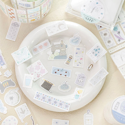 Collection of Stars Series Die Cutting Synthetic Paper Tape featuring star designs for journaling, scrapbooking and collage