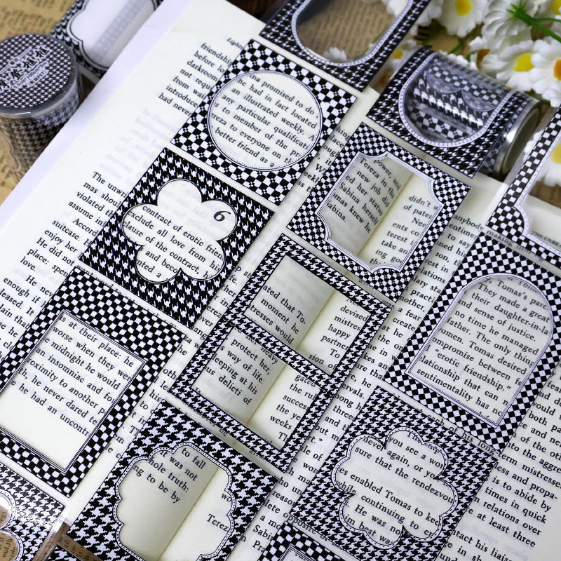 Whole Roll 5.5cm*5m Modern frame Die Cutting Washi/PET Tape for journaling, scrapbooking and collage