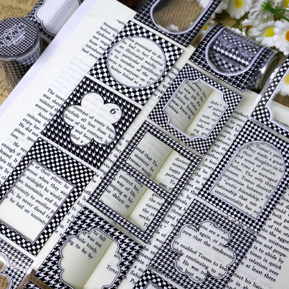 Whole Roll 5.5cm*5m Modern frame Die Cutting Washi/PET Tape for journaling, scrapbooking and collage