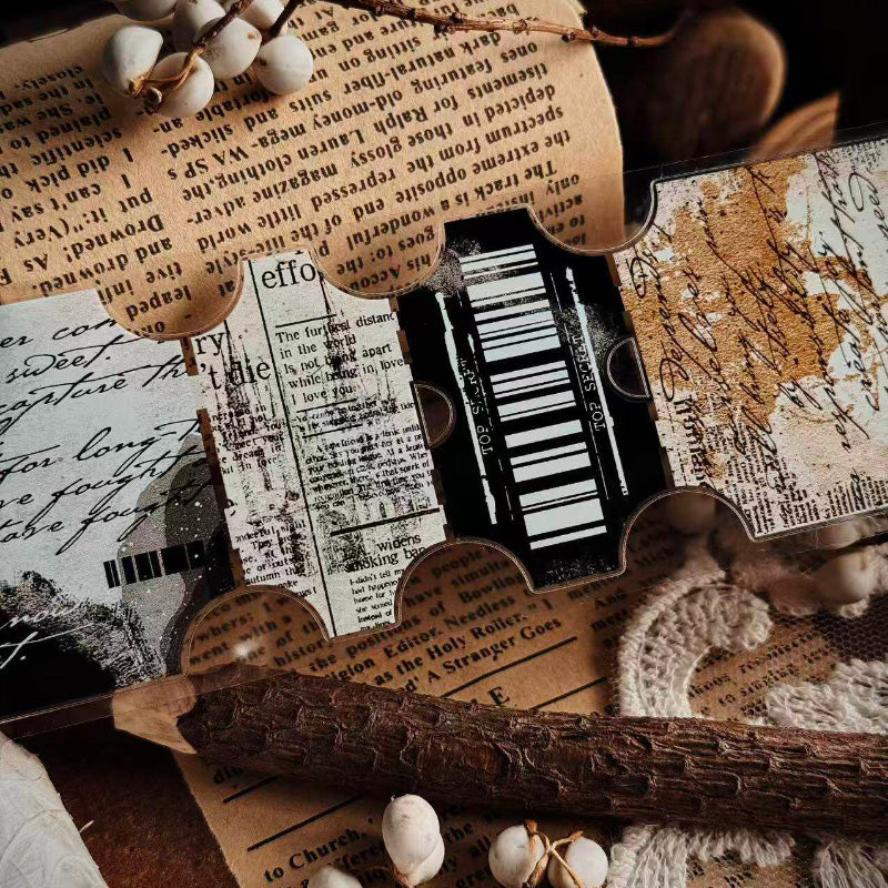 Whole Roll 5cm*5m Words Of The Letter Die Cutting PET Tape featuring letter designs for journaling, scrapbooking and collage