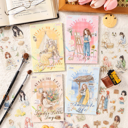 Continuous Time Series Sticker Book featuring book designs for journaling, scrapbooking and collage
