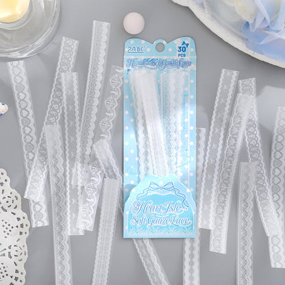 Lace Wander Series Sticker featuring lace designs for journaling, scrapbooking and collage