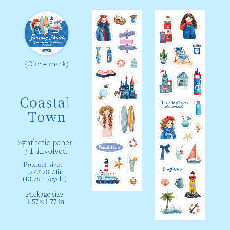Travel Through Time Series Die Cutting Self-adhesive Tape