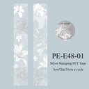 Remain Silent Series Silver Stamping PET Tape