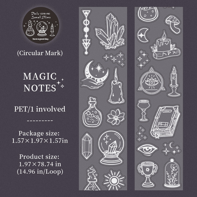 Daily Essentials Series Die Cutting Silver Stamping PET Tape