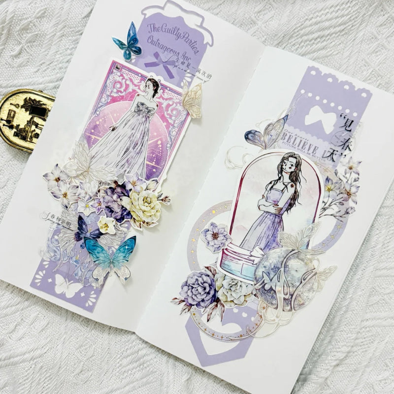 5cm*333cm Spring Wind Die Cutting Washi/PET/Fog PET Tape featuring spring, and wind designs for journaling, scrapbooking and collage