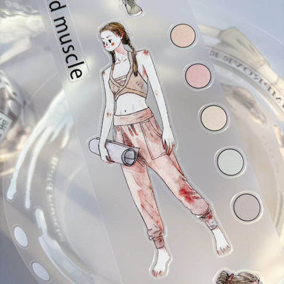 6cm*200cm Keep exercising Die Cutting Washi/PET/Fog PET Tape for journaling, scrapbooking and collage