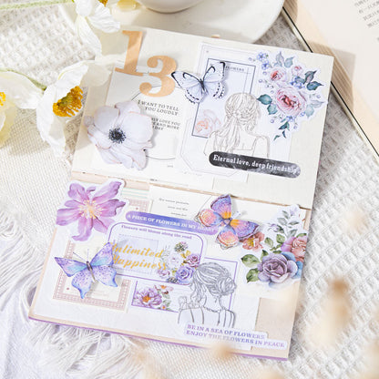 Flower butterfly sleep Sticker