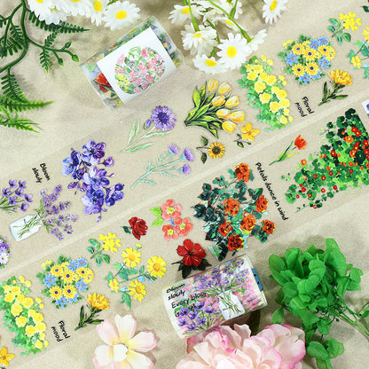 Spring Blossoms PET Tape featuring spring designs for journaling, scrapbooking and collage