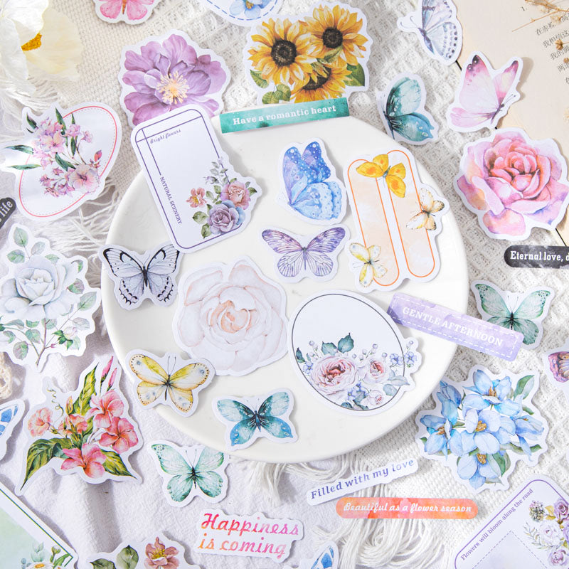 Flower butterfly sleep Sticker