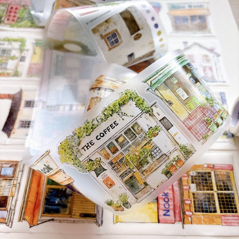 7cm*166cm Little House Die Cutting Washi/PET/Fog PET Tape