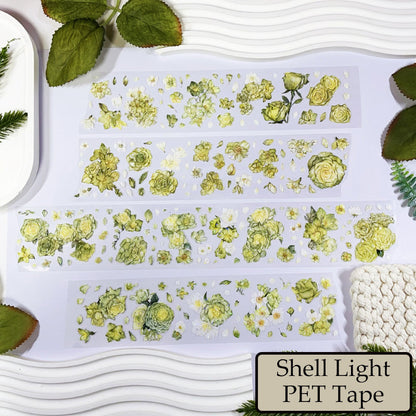 5.5cm*100cm Lush Greenery Washi/Self-adhesive/Shell Light PET Tape