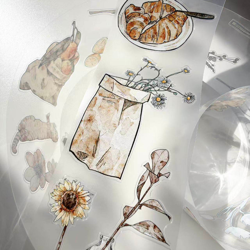 Whole Roll 6cm*10m Small Things Notes Die Cutting Washi/PET/Fog PET Tape for journaling, scrapbooking and collage