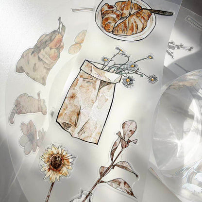 Whole Roll 6cm*10m Small Things Notes Die Cutting Washi/PET/Fog PET Tape for journaling, scrapbooking and collage
