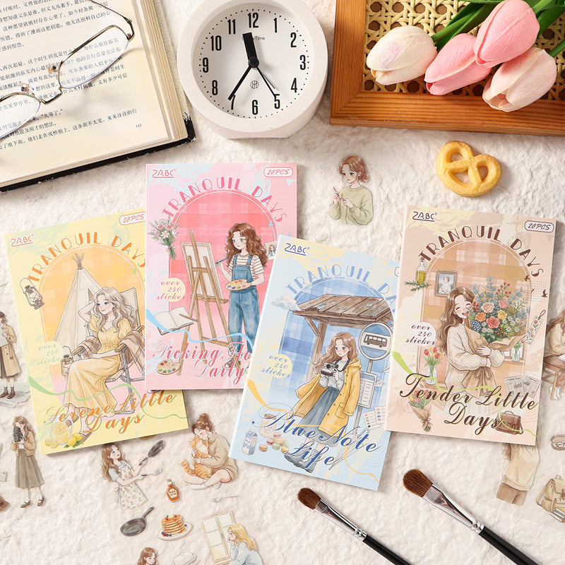 Continuous Time Series Sticker Book featuring book designs for journaling, scrapbooking and collage