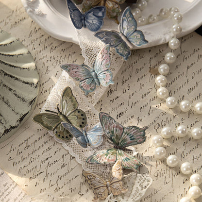 Butterfly Ceramic Gallery Series Sticker featuring butterfly designs for journaling, scrapbooking and collage