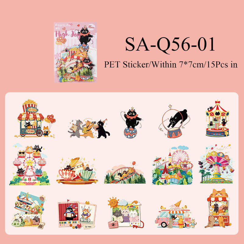 Cats Walking Series Sticker